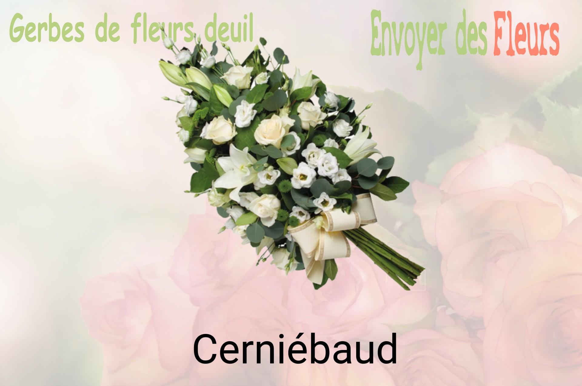 Gerbe de fleurs de deuil livrée à Cerniébaud